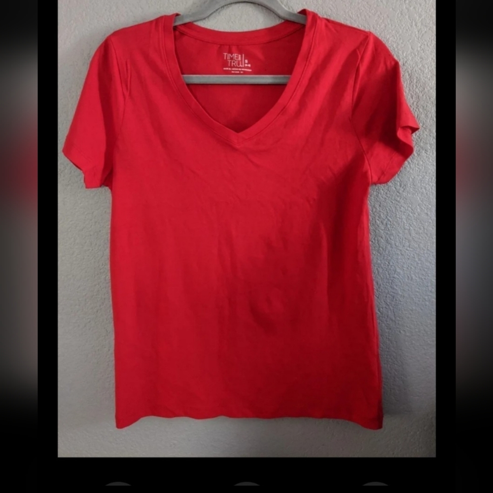 Red Blouse Top Tshirt Costume Cosplay Minnie Mouse Romantic Tiki Party